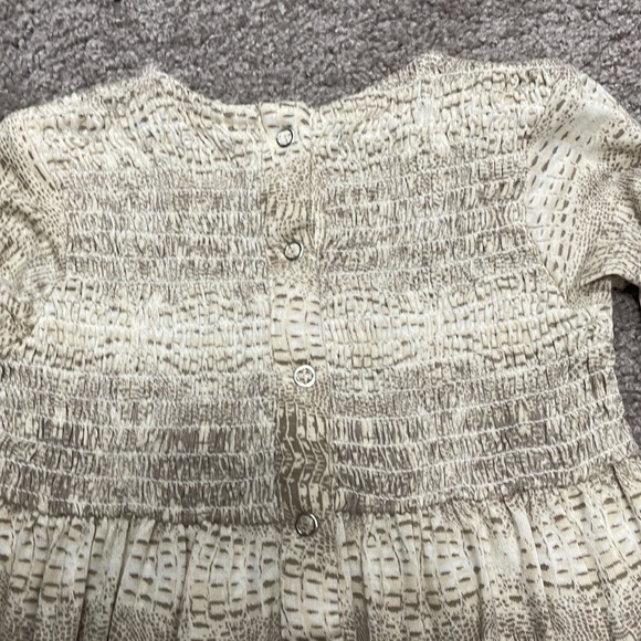 Kate Quinn Neutral Croc Smocked Jumpsuit - Picture 6 of 6